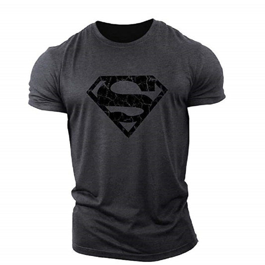 Men's Fitness T-Shirt Short Sleeve 3D Sports Outdoor Shirt Cartoon Hero Oversized 6XL Custom Fitted Hip Hop Top 2021 Summer New