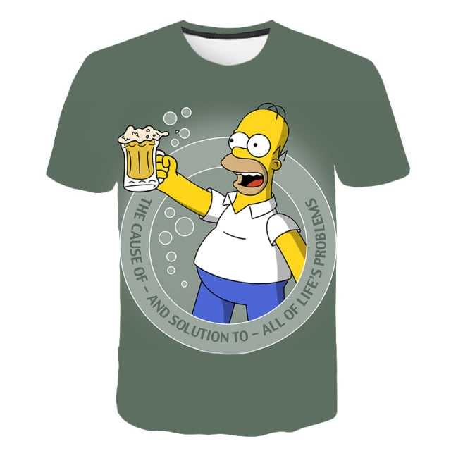 2021 New Men's 3D T-Shirt Teenager Children Cartoon Top 3DT Shirt Harajuku Men's and Women's Casual Shirt
