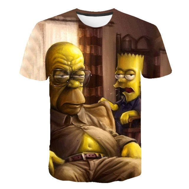 2021 New Men's 3D T-Shirt Teenager Children Cartoon Top 3DT Shirt Harajuku Men's and Women's Casual Shirt
