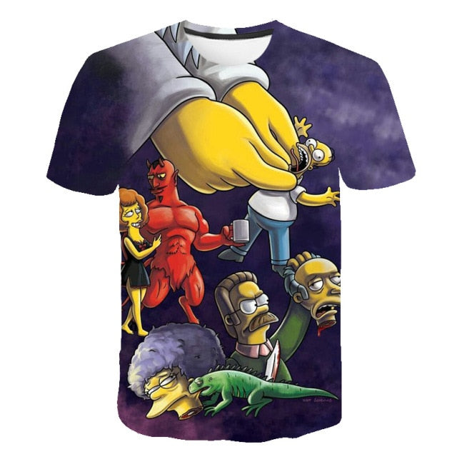 2021 New Men's 3D T-Shirt Teenager Children Cartoon Top 3DT Shirt Harajuku Men's and Women's Casual Shirt
