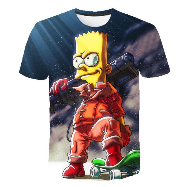2021 New Men's 3D T-Shirt Teenager Children Cartoon Top 3DT Shirt Harajuku Men's and Women's Casual Shirt