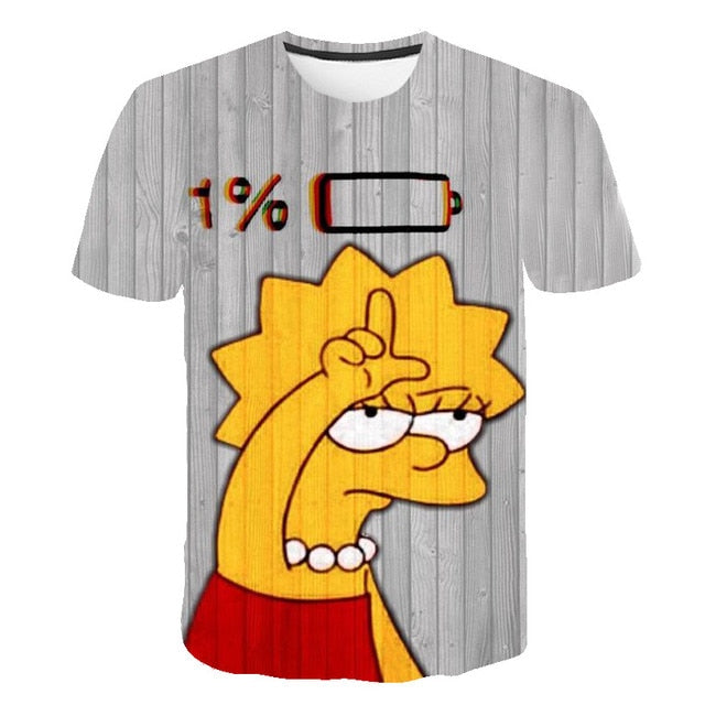 2021 New Men's 3D T-Shirt Teenager Children Cartoon Top 3DT Shirt Harajuku Men's and Women's Casual Shirt