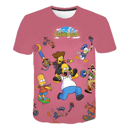 2021 New Men's 3D T-Shirt Teenager Children Cartoon Top 3DT Shirt Harajuku Men's and Women's Casual Shirt