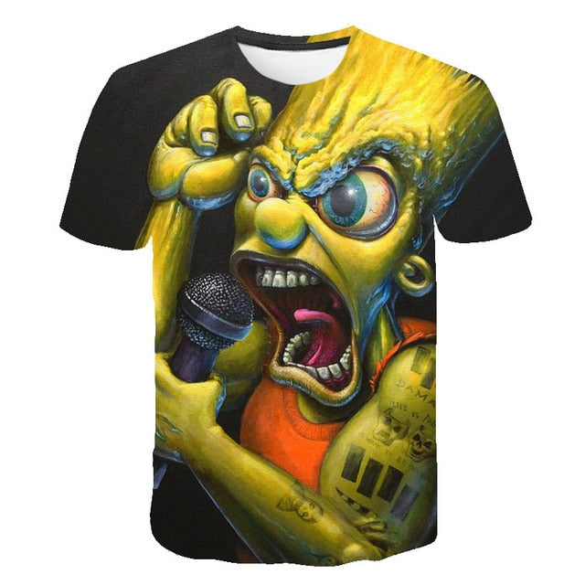 2021 New Men's 3D T-Shirt Teenager Children Cartoon Top 3DT Shirt Harajuku Men's and Women's Casual Shirt