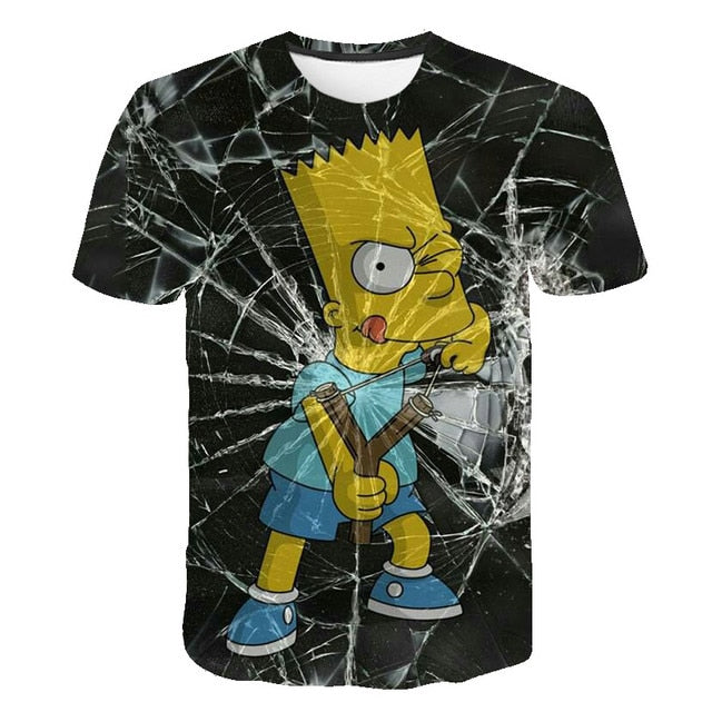 2021 New Men's 3D T-Shirt Teenager Children Cartoon Top 3DT Shirt Harajuku Men's and Women's Casual Shirt