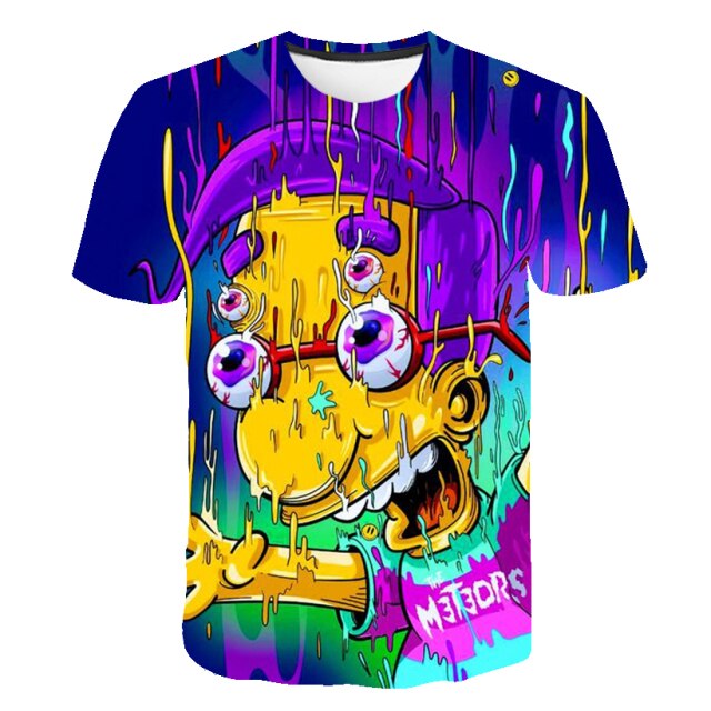 2021 New Men's 3D T-Shirt Teenager Children Cartoon Top 3DT Shirt Harajuku Men's and Women's Casual Shirt