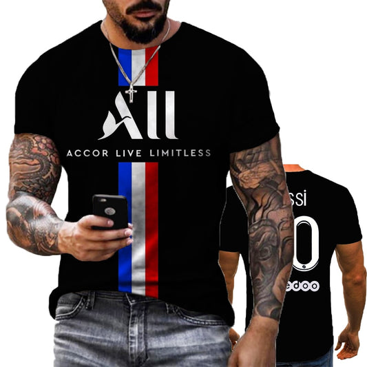 Paris 3D printed T-shirt men's and women's urban amateur clothing classic sports new 2021 T-shirt,
