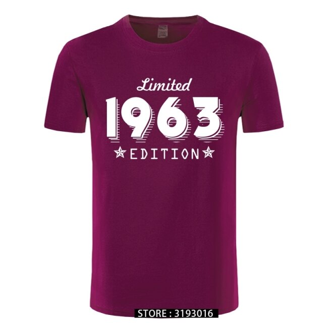 1963 Limited Edition Gold Design Men's Black T-SHIRT Cool Casual pride t shirt men Unisex New Fashion tshirt Loose Size
