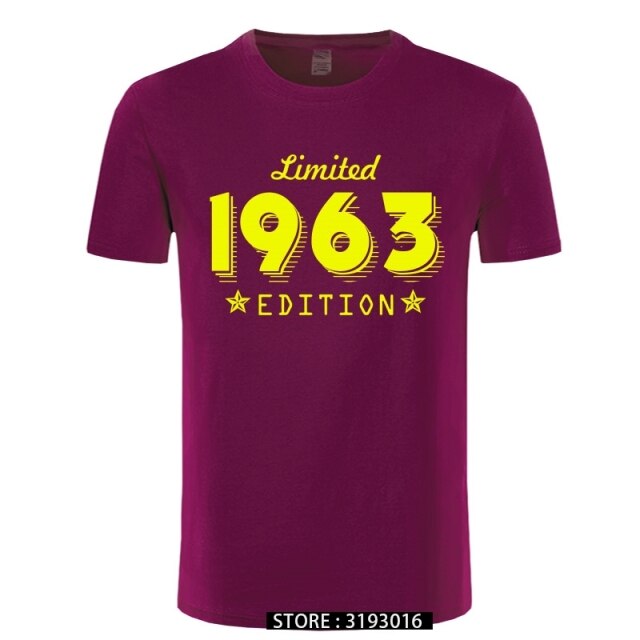 1963 Limited Edition Gold Design Men's Black T-SHIRT Cool Casual pride t shirt men Unisex New Fashion tshirt Loose Size