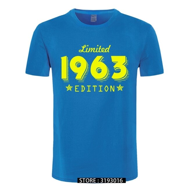 1963 Limited Edition Gold Design Men's Black T-SHIRT Cool Casual pride t shirt men Unisex New Fashion tshirt Loose Size
