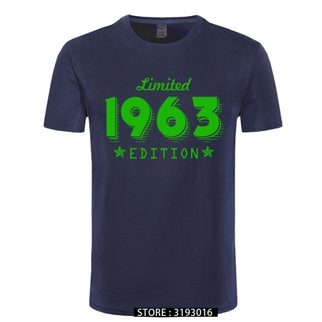 1963 Limited Edition Gold Design Men's Black T-SHIRT Cool Casual pride t shirt men Unisex New Fashion tshirt Loose Size