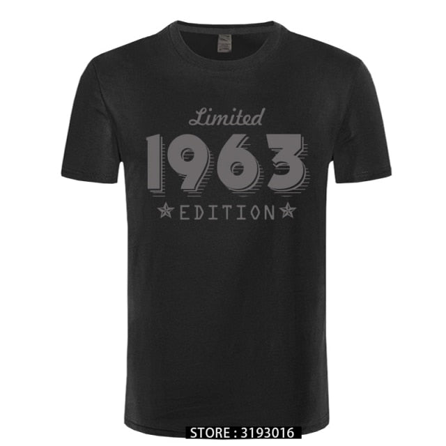 1963 Limited Edition Gold Design Men's Black T-SHIRT Cool Casual pride t shirt men Unisex New Fashion tshirt Loose Size