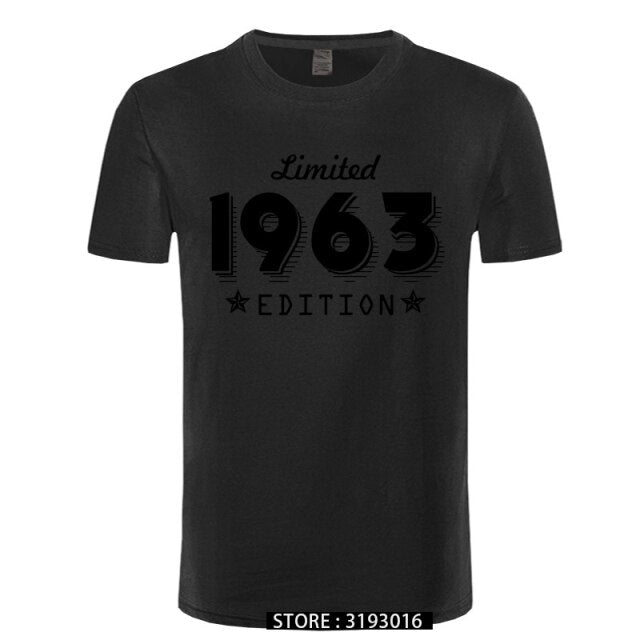 1963 Limited Edition Gold Design Men's Black T-SHIRT Cool Casual pride t shirt men Unisex New Fashion tshirt Loose Size