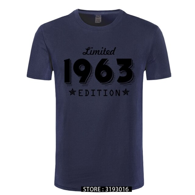 1963 Limited Edition Gold Design Men's Black T-SHIRT Cool Casual pride t shirt men Unisex New Fashion tshirt Loose Size