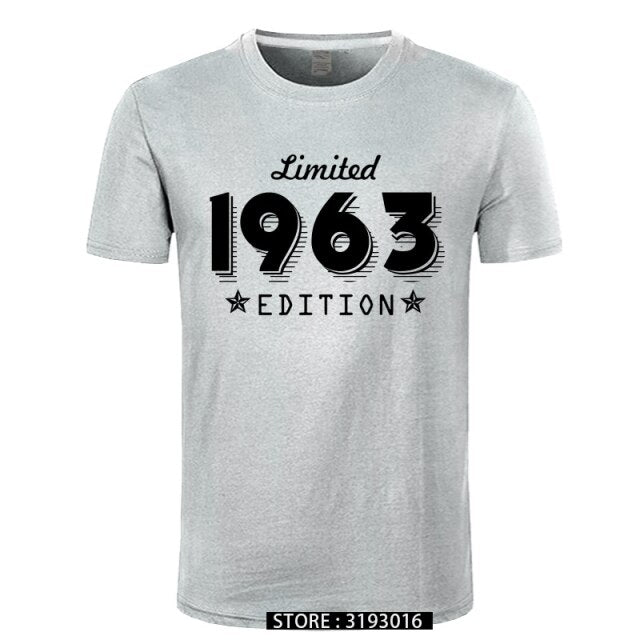 1963 Limited Edition Gold Design Men's Black T-SHIRT Cool Casual pride t shirt men Unisex New Fashion tshirt Loose Size