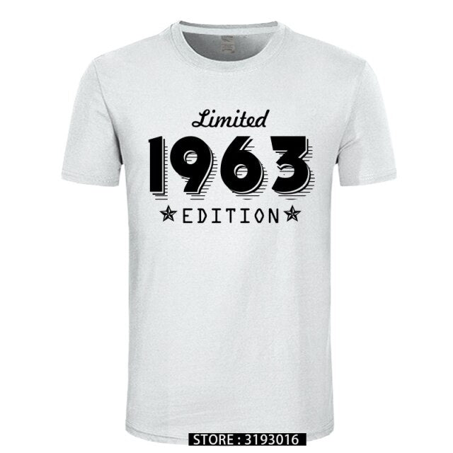1963 Limited Edition Gold Design Men's Black T-SHIRT Cool Casual pride t shirt men Unisex New Fashion tshirt Loose Size