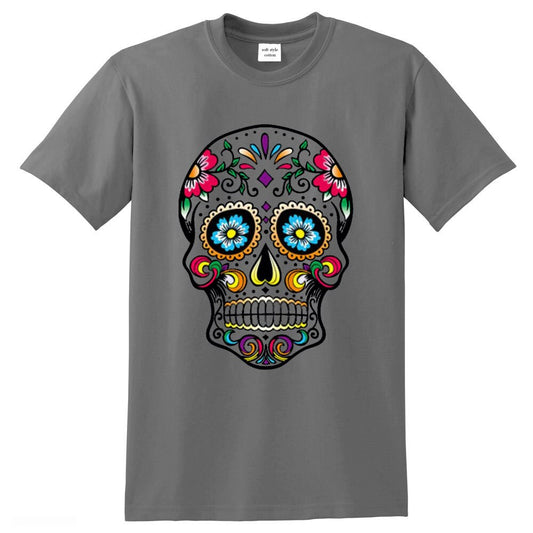 Cool skull printed men T shirt men's high quality T-shirt new design street style loose casual crew neck 100% cotton tshirt