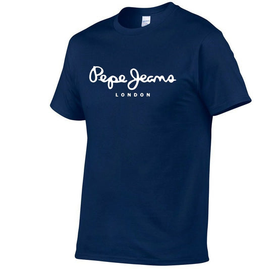2021 Newest Pepe-Jeans-London Logo T-Shirt Summer Men's /Women's Short Sleeve Popular Tees Shirt Tops Unisex