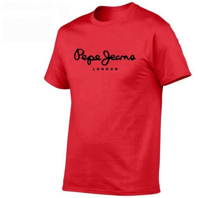 2021 Newest Pepe-Jeans-London Logo T-Shirt Summer Men's /Women's Short Sleeve Popular Tees Shirt Tops Unisex