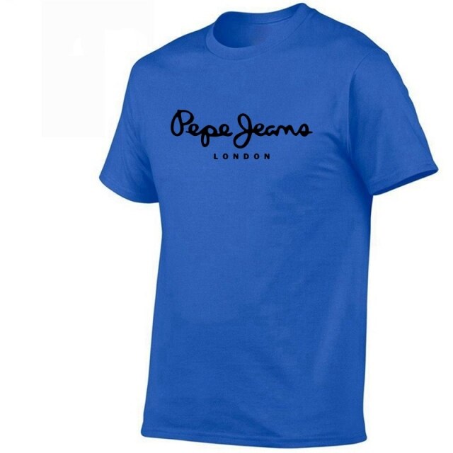 2021 Newest Pepe-Jeans-London Logo T-Shirt Summer Men's /Women's Short Sleeve Popular Tees Shirt Tops Unisex