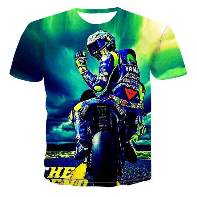 2021 Motorcycle Racer graphic t shirts For Men 3D Print Cool Locomotive Pattern T-shirt Summer Fashion Casual Streetwear Tees