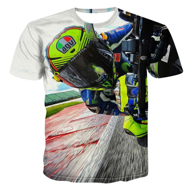 2021 Motorcycle Racer graphic t shirts For Men 3D Print Cool Locomotive Pattern T-shirt Summer Fashion Casual Streetwear Tees
