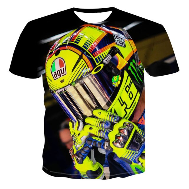 2021 Motorcycle Racer graphic t shirts For Men 3D Print Cool Locomotive Pattern T-shirt Summer Fashion Casual Streetwear Tees