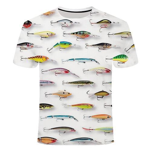 2021 new fishing t shirt style casual Digital fish 3D Print t-shirt Men Women tshirt Summer Short Sleeve O-neck Tops&Tees110-6xl