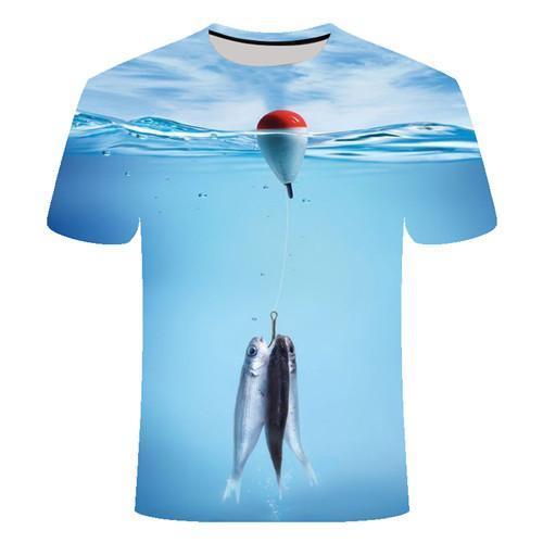 2021 new fishing t shirt style casual Digital fish 3D Print t-shirt Men Women tshirt Summer Short Sleeve O-neck Tops&Tees110-6xl