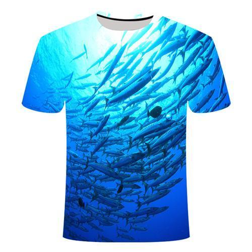2021 new fishing t shirt style casual Digital fish 3D Print t-shirt Men Women tshirt Summer Short Sleeve O-neck Tops&Tees110-6xl